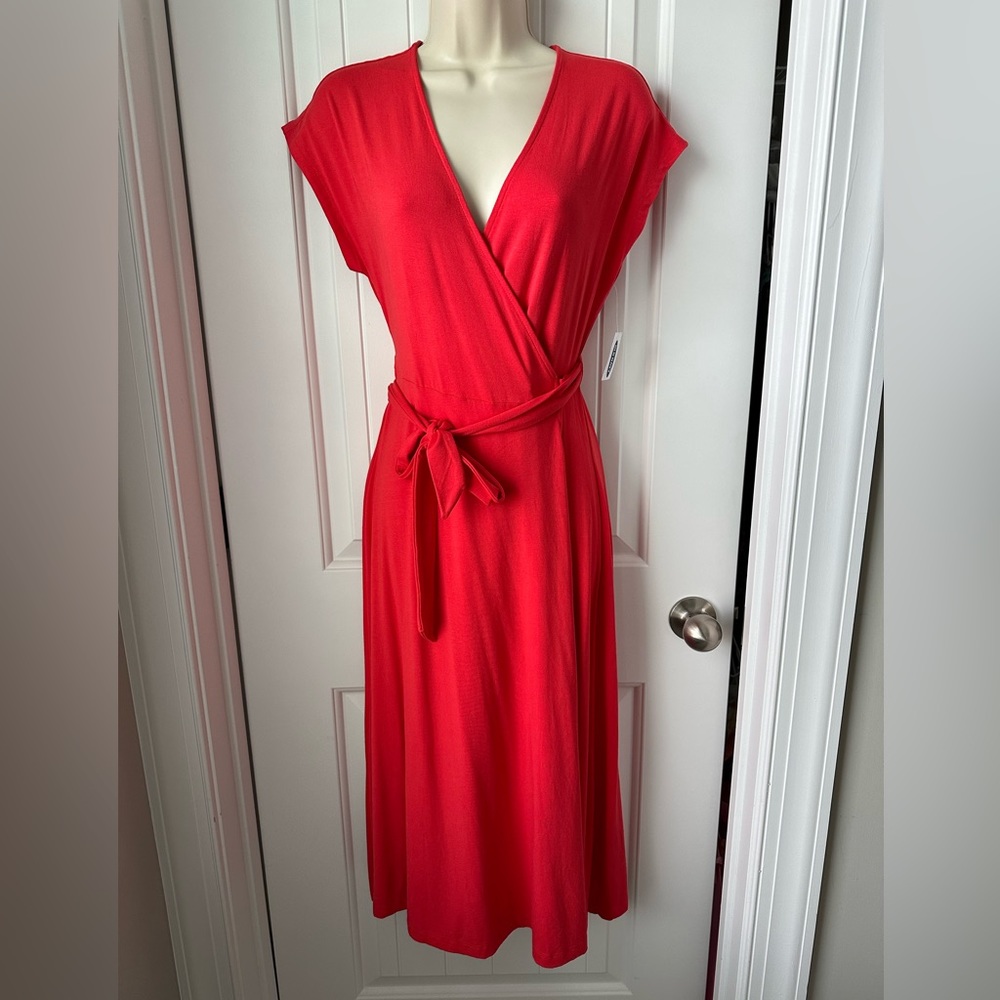NWT Old Navy Coral Wrap Dress Size XS